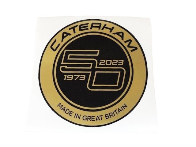 DECAL 50TH ANNIVERSARY  BLACK/GOLD, LARGE