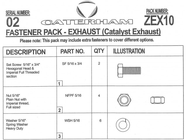 Exhaust with CAT Hardware Pack