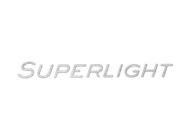 Rear Superlight Decal, Silver