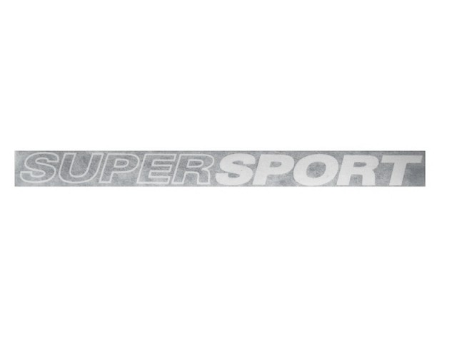 Supersport White Vinyl Decal