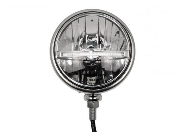 Chrome Left Hand Drive LED Headlight