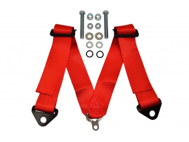 CRUTCH STRAP RED PLUGS INTO 4-POINT HARNESS